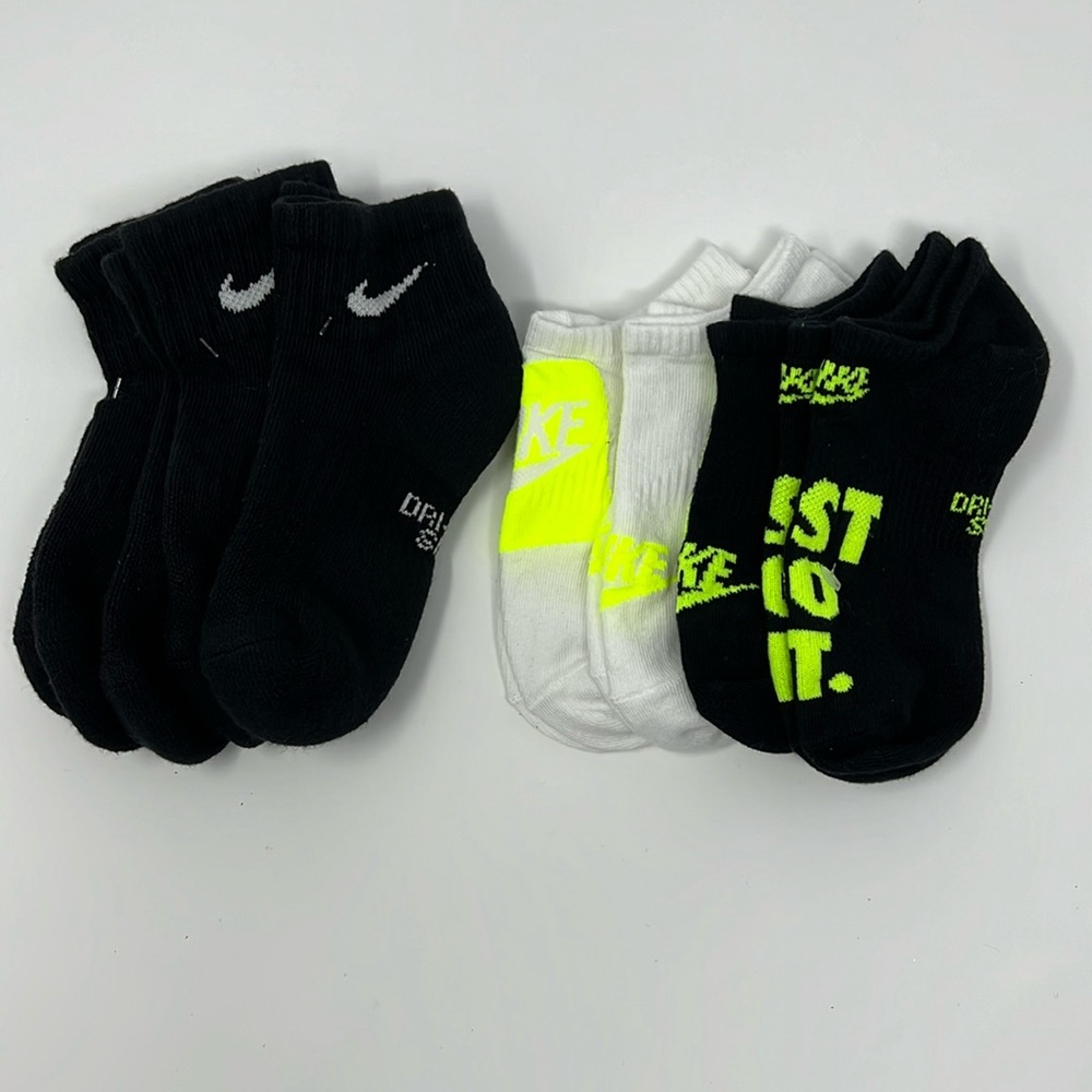 Nike 7 Pair Dri fit Ankle Socks & No Show | Small NWOT